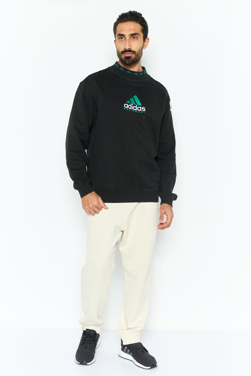 Adidas Men Sportswear Fit Long Sleeve Training Sweatshirt, Black - Image 2